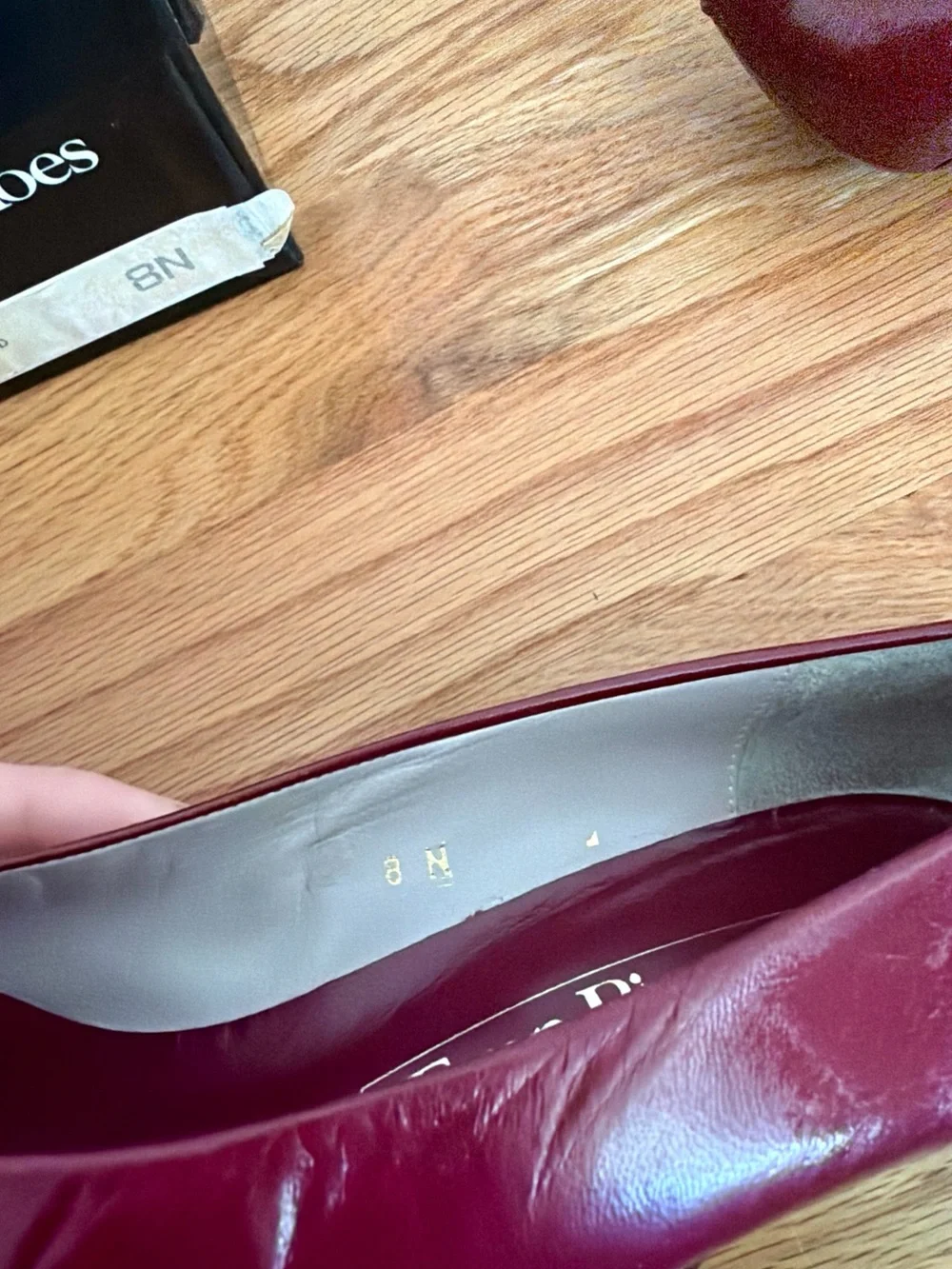 Vintage Evan-Picone Chianti Burgundy Leather Pumps Made in Spain 8N